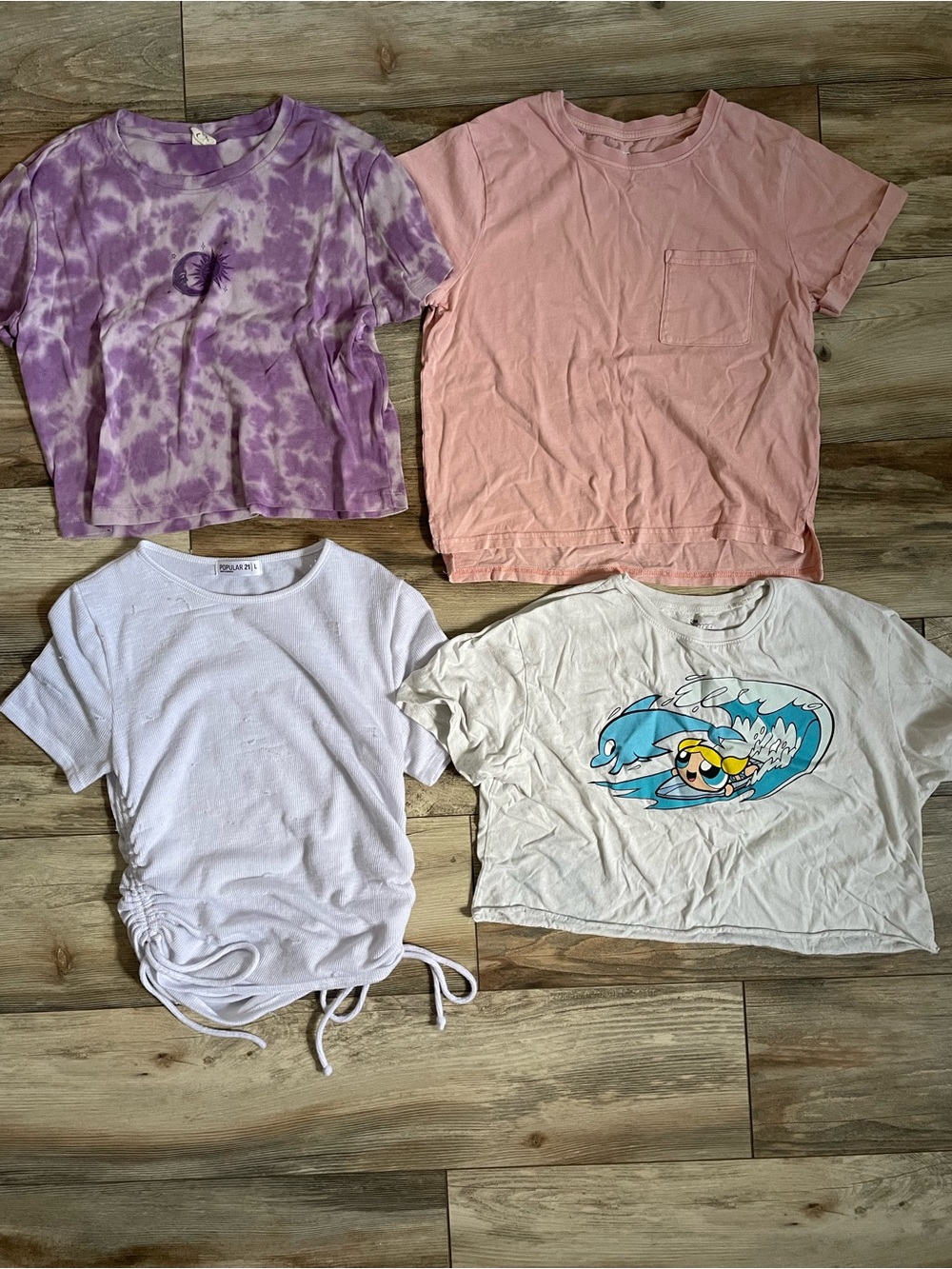 4 pack cropped tees